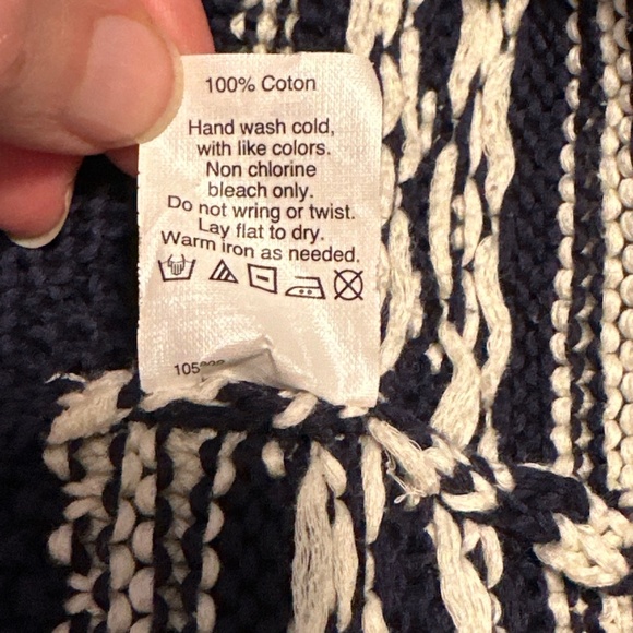 Madewell Womens Cardigan Sweater Stitchway Stripe Blue White XS Cotton - Picture 6 of 7